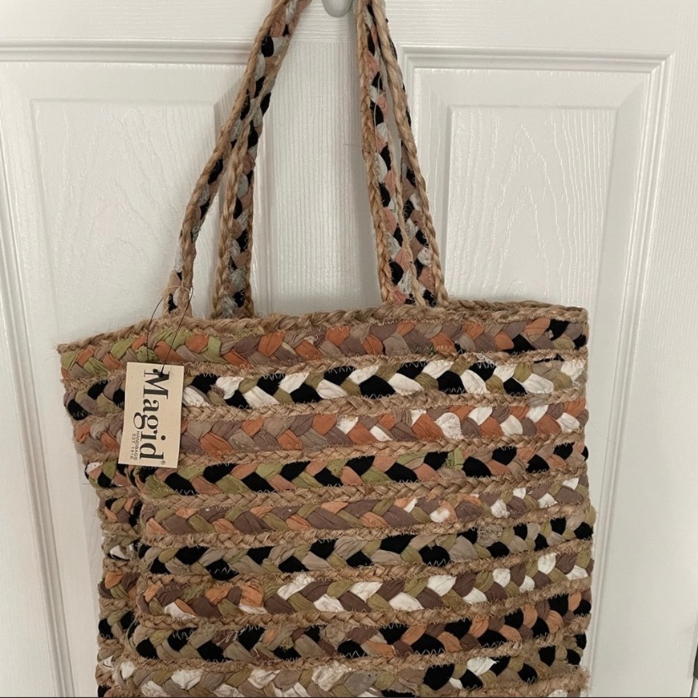 Magrid jute woven hand bag